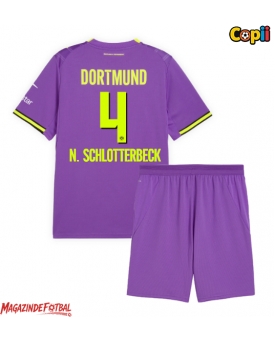 Borussia Dortmund Nico Schlotterbeck #4 Echipament de Fotbal Replică 2026-27 Copii Treilea (+ Șorturi)